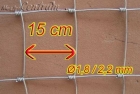 Vadháló 160 cm x 15 x 15 x 1,8 / 2,2 mm