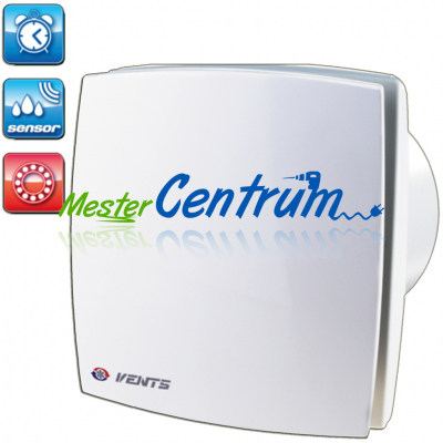 VENTS 100 LDTH L időkapcsolós, páraérzékelős, golyóscsapágyas elszívó ventilátor